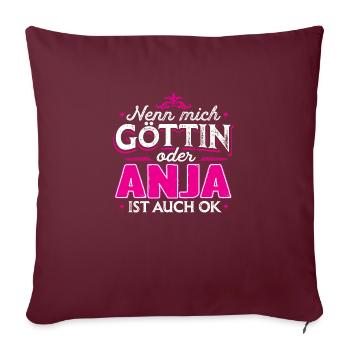 ANJA - Göttin - Sofakissenbezug 45 x 45 cm - Burgunderrot - Vorne