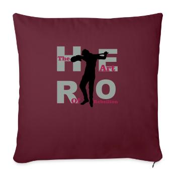 hero guitar - Sofakissenbezug 45 x 45 cm - Burgunderrot - Vorne
