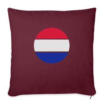 niederlande_rund_50 - Sofakissenbezug 45 x 45 cm - Burgunderrot - Vorne