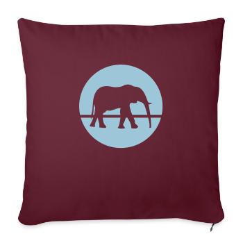 Elephant - Sofa pillowcase 17,3'' x 17,3'' (45 x 45 cm) - burgundy - Front