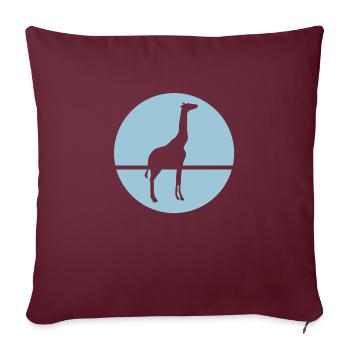 Giraffe - Sofa pillowcase 17,3'' x 17,3'' (45 x 45 cm) - burgundy - Front