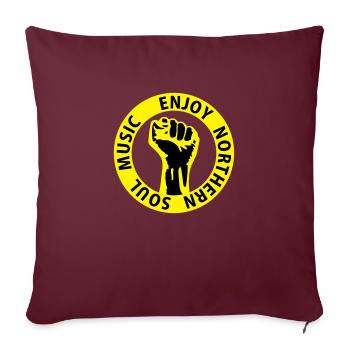 2 colors - Enjoy Northern Soul Music - nighter - Sofa pillowcase 17,3'' x 17,3'' (45 x 45 cm) - burgundy - Front
