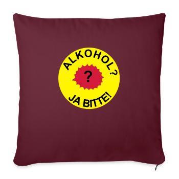 L'alcool oui s'il vous plaît! - Housse de coussin décorative 45 x 45 cm - bordeaux - Devant