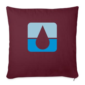 Tropfen2_75 - Housse de coussin décorative 45 x 45 cm - bordeaux - Devant