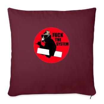baiser le système - Housse de coussin décorative 45 x 45 cm - bordeaux - Devant