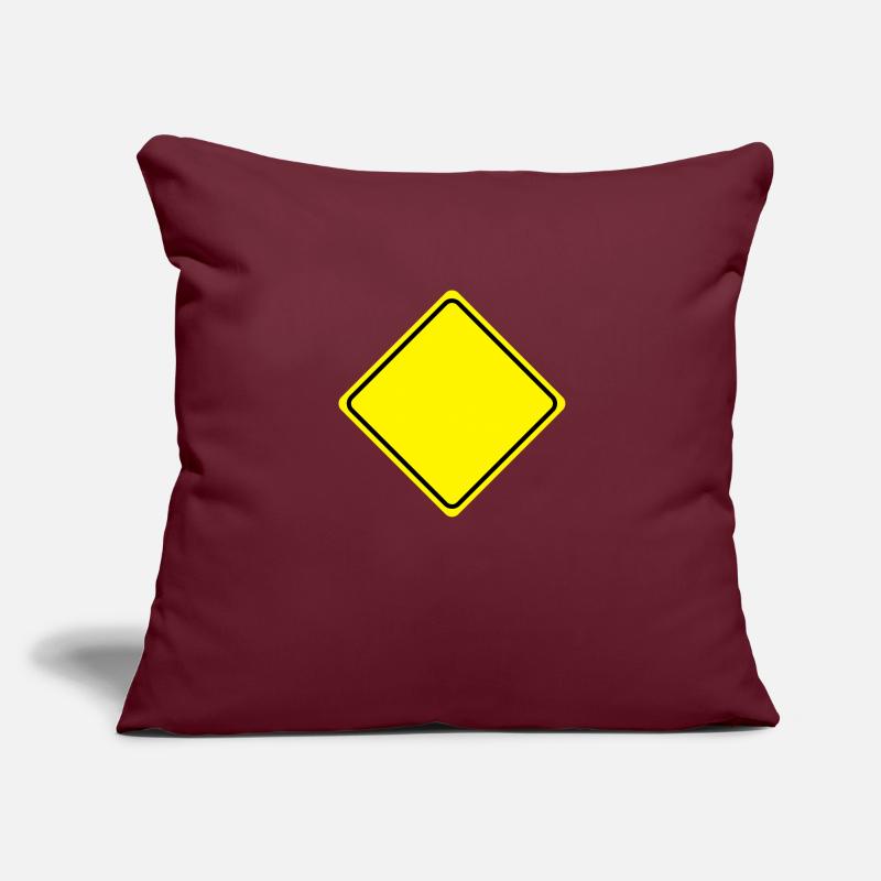 Warning Sign Yellow Empty - 2 Color Vector Sofa pillowcase 17,3'' x 17,3'' (45 x 45 cm)