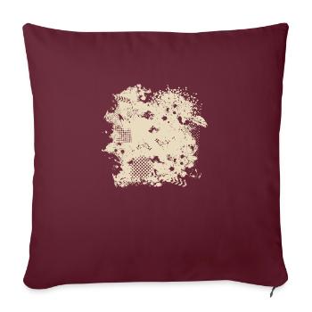 Vector background eu - Sofa pillowcase 17,3'' x 17,3'' (45 x 45 cm) - burgundy - Front