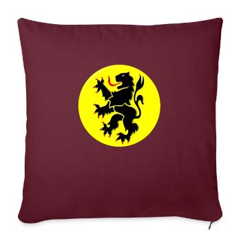 lion des flandres - Housse de coussin décorative 45 x 45 cm - bordeaux - Devant