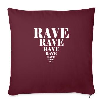rave rave - Housse de coussin décorative 45 x 45 cm - bordeaux - Devant
