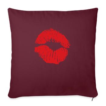 Baisers De - Housse de coussin décorative 45 x 45 cm - bordeaux - Devant