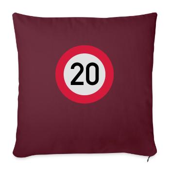 verkehrsschild_20___f3 - Housse de coussin décorative 45 x 45 cm - bordeaux - Devant