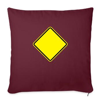 yellow_shield__f2 - Housse de coussin décorative 45 x 45 cm - bordeaux - Devant
