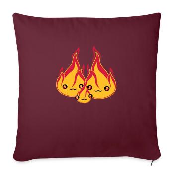 bébé enfant jeune famille 2 amis équipe couple amour - Housse de coussin décorative 45 x 45 cm - bordeaux - Devant