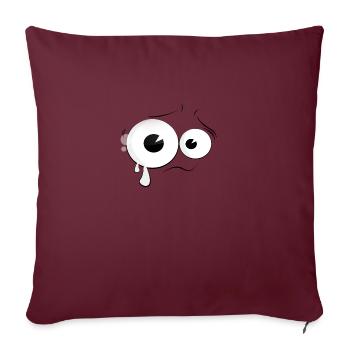 Crying Face - Housse de coussin décorative 45 x 45 cm - bordeaux - Devant