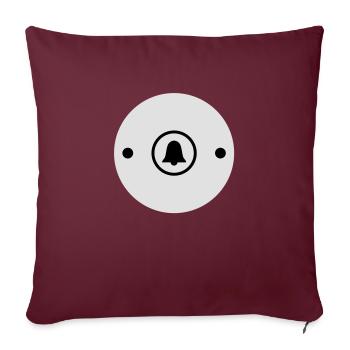 Frontdoor bell - Sofa pillowcase 17,3'' x 17,3'' (45 x 45 cm) - burgundy - Front