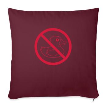 Zone interdite signe icône ne pas grincer - Housse de coussin décorative 45 x 45 cm - bordeaux - Devant