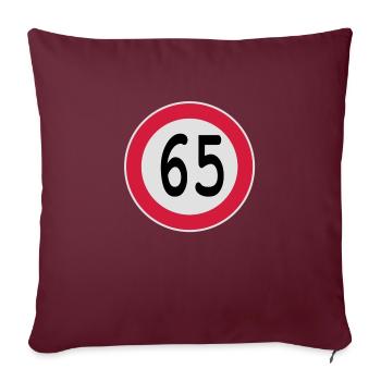 (65) - Sofakissenbezug 45 x 45 cm - Burgunderrot - Vorne