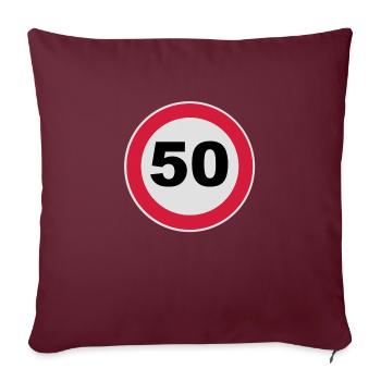 50Th anniversary 50 round birthday anniversary 3 c - Sofa pillowcase 17,3'' x 17,3'' (45 x 45 cm) - burgundy - Front