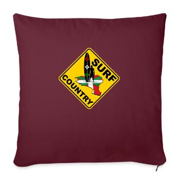 euskadi surf country - Housse de coussin décorative 45 x 45 cm - bordeaux - Devant