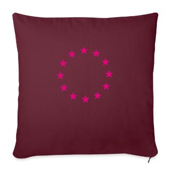 Europa Flagge europäische Union Pink Logo Fahne - Sofakissenbezug 45 x 45 cm - Burgunderrot - Vorne