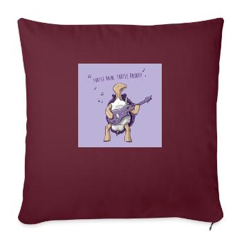 Turtle Rain zeigt - Sofakissenbezug 45 x 45 cm - Burgunderrot - Vorne