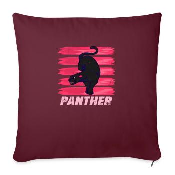 Panther Liebhaber bessere Leben Rosa Geschenkidee - Sofakissenbezug 45 x 45 cm - Burgunderrot - Vorne