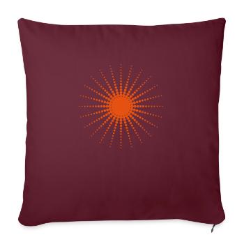 strahlen sonne sommer 70er linie strich reihe kuns - Sofakissenbezug 45 x 45 cm - Burgunderrot - Vorne