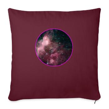 Galaxy - Space - Stars - Cosmic - Art - Universe T - Housse de coussin décorative 45 x 45 cm - bordeaux - Devant