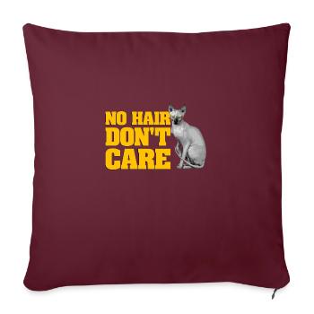 Drôle de Sphynx sans cheveux chat Sphinx cadeau - Housse de coussin décorative 45 x 45 cm - bordeaux - Devant