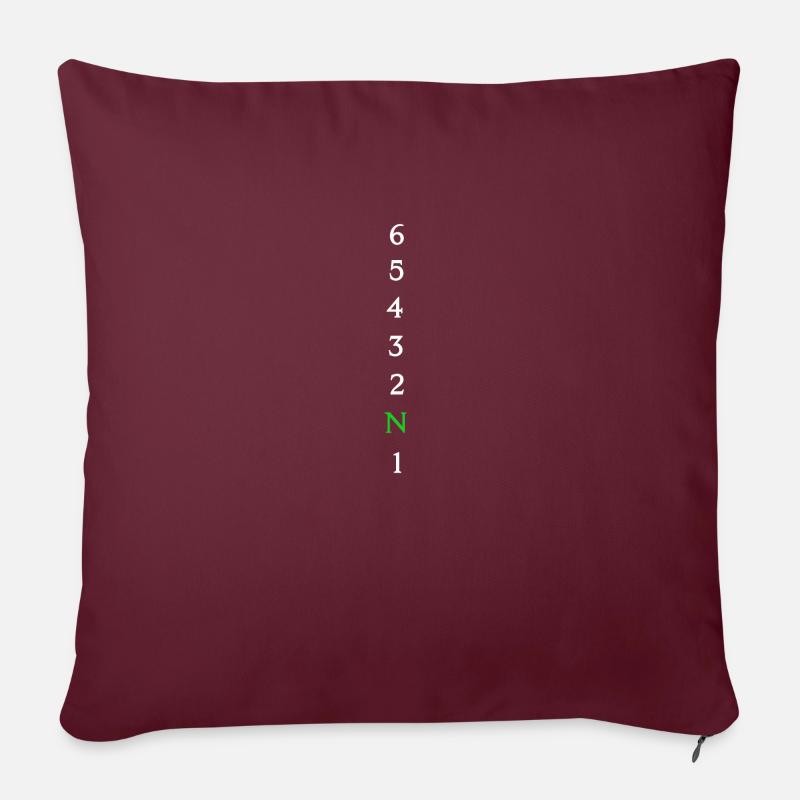 1N23456 - Housse de coussin décorative 45 x 45 cm - bordeaux