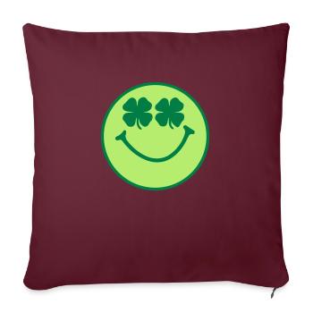 Smiley - Housse de coussin décorative 45 x 45 cm - bordeaux - Devant
