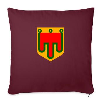 drapeau auvergnat blason de l'auvergne - Housse de coussin décorative 45 x 45 cm - bordeaux - Devant