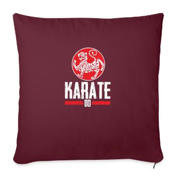 Horny Shotokan Tiger hommage au style du karaté - Housse de coussin décorative 45 x 45 cm - bordeaux - Devant