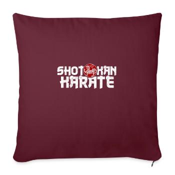 Shotokan Tiger design avec le soleil levant - Housse de coussin décorative 45 x 45 cm - bordeaux - Devant