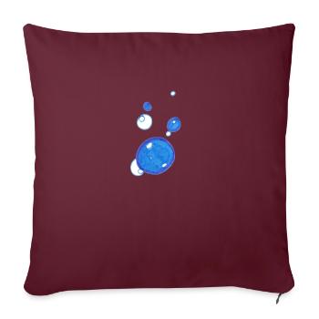 Bulle d'eau - Housse de coussin décorative 45 x 45 cm - bordeaux - Devant