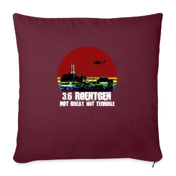 3.6 Roentgen - Pas génial, pas terrible - Housse de coussin décorative 45 x 45 cm - bordeaux - Devant
