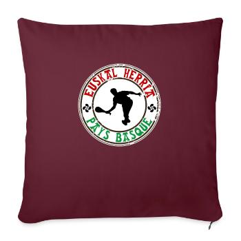 pelote basque 03 - Housse de coussin décorative 45 x 45 cm - bordeaux - Devant