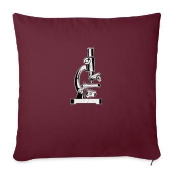 Biologie Mikroskop - Sofakissenbezug 45 x 45 cm - Burgunderrot - Vorne