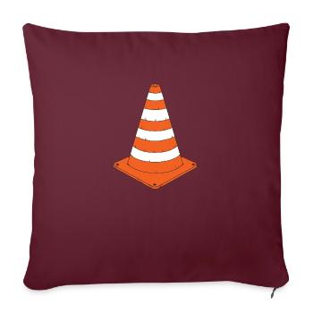 Slalom Course Motorsport Pylone Hütchen Jeu - Housse de coussin décorative 45 x 45 cm - bordeaux - Devant