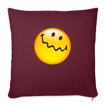 Smiley Glossy Uncertain - Sofa pillowcase 17,3'' x 17,3'' (45 x 45 cm) - burgundy - Front