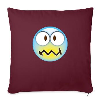 Smiley Creepy - Sofa pillowcase 17,3'' x 17,3'' (45 x 45 cm) - burgundy - Front