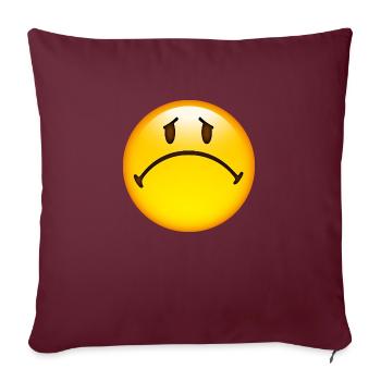 Smiley Sad - Sofakissenbezug 45 x 45 cm - Burgunderrot - Vorne