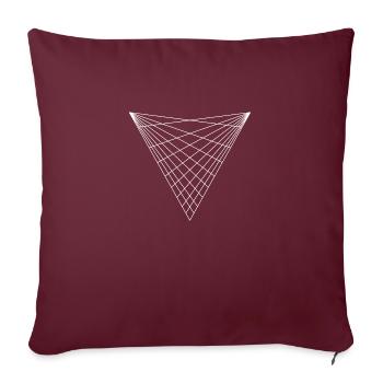 Sacred geometry / Minimal Hipster Dreieck Symbol - Sofakissenbezug 45 x 45 cm - Burgunderrot - Vorne