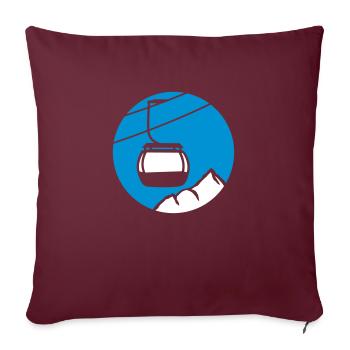 berge kreis rund logo schwebebahn eine einzelne go - Sofakissenbezug 45 x 45 cm - Burgunderrot - Vorne