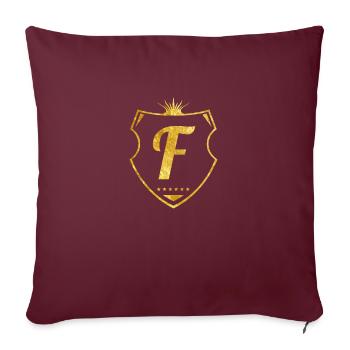f letter - Sofa pillowcase 17,3'' x 17,3'' (45 x 45 cm) - burgundy - Front