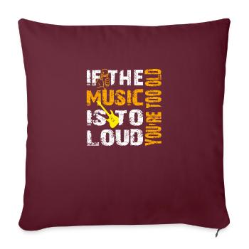 musique - Housse de coussin décorative 45 x 45 cm - bordeaux - Devant