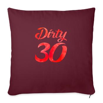 dirty thirty design - Sofakissenbezug 45 x 45 cm - Burgunderrot - Vorne