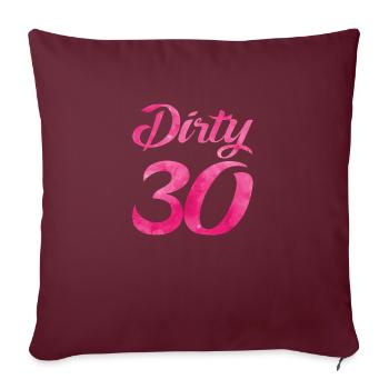 dirty 30 pink - Sofakissenbezug 45 x 45 cm - Burgunderrot - Vorne
