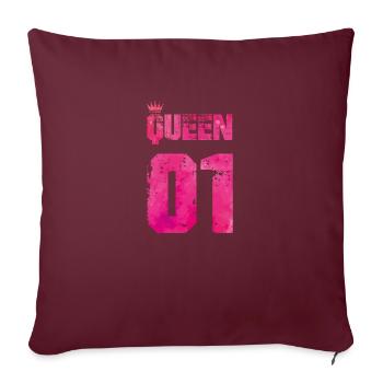 queen 01 pink - Sofakissenbezug 45 x 45 cm - Burgunderrot - Vorne