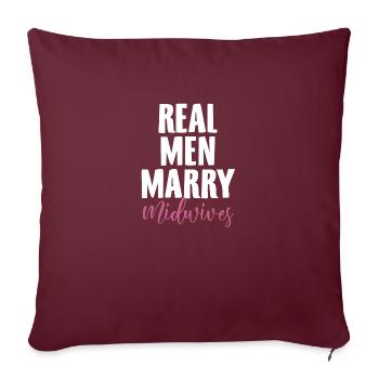 Profession de sages-femmes | Cadeaux obstétriciens sages-femmes - Housse de coussin décorative 45 x 45 cm - bordeaux - Devant